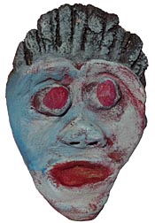 Outsider art concrete face