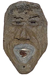 Outsider art concrete face