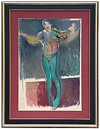 Acrobat painting initialled CV